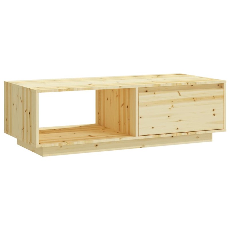 vidaXL Τραπεζάκι Σαλονιού 110 x 50 x 33,5 εκ. από Μασίφ Ξύλο Ελάτης