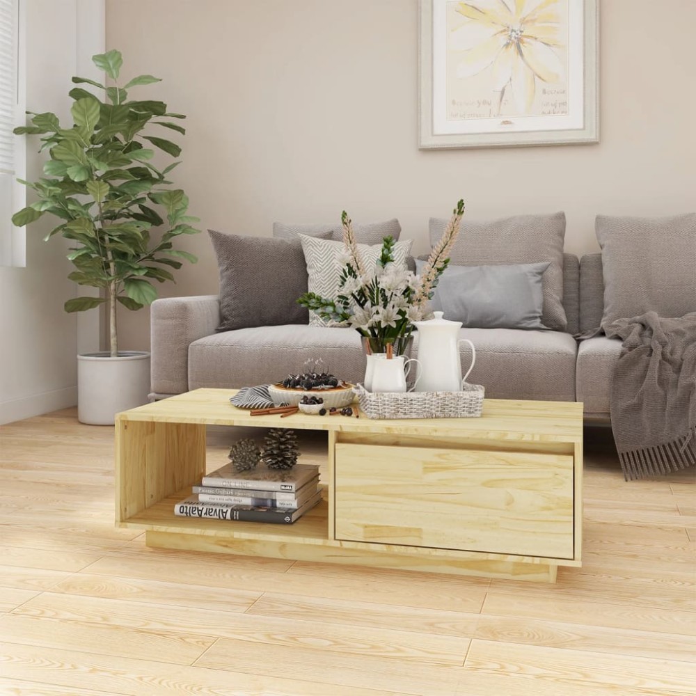 vidaXL Τραπεζάκι Σαλονιού 110 x 50 x 33,5 εκ. από Μασίφ Ξύλο Πεύκου