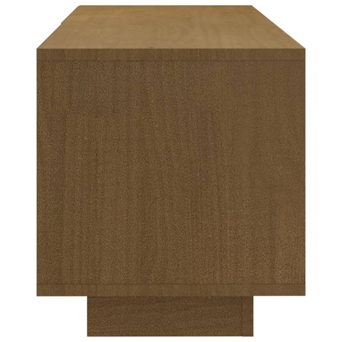 vidaXL Έπιπλο Τηλεόρασης Μελί 110 x 30 x 33,5εκ από Μασίφ Ξύλο Πεύκου