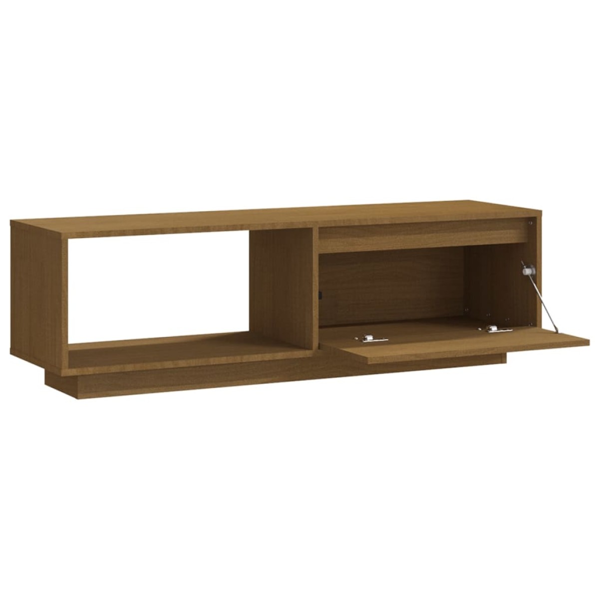 vidaXL Έπιπλο Τηλεόρασης Μελί 110 x 30 x 33,5εκ από Μασίφ Ξύλο Πεύκου