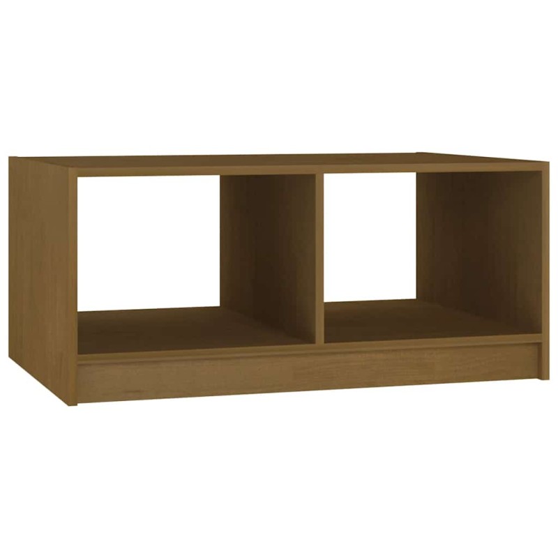 vidaXL Τραπεζάκι Σαλονιού Καφέ Μελί 75x50x33,5 εκ. Μασίφ Ξύλο Πεύκου