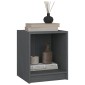 vidaXL Κομοδίνα 2 τεμ. Γκρι 35,5 x 33,5 x 41,5εκ από Μασίφ Ξύλο Πεύκου