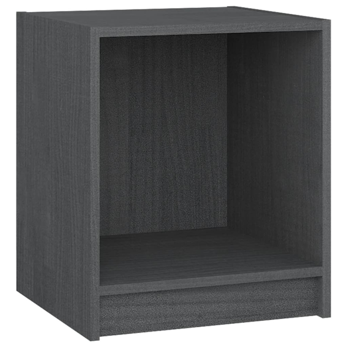 vidaXL Κομοδίνα 2 τεμ. Γκρι 35,5 x 33,5 x 41,5εκ από Μασίφ Ξύλο Πεύκου