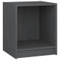 vidaXL Κομοδίνα 2 τεμ. Γκρι 35,5 x 33,5 x 41,5εκ από Μασίφ Ξύλο Πεύκου