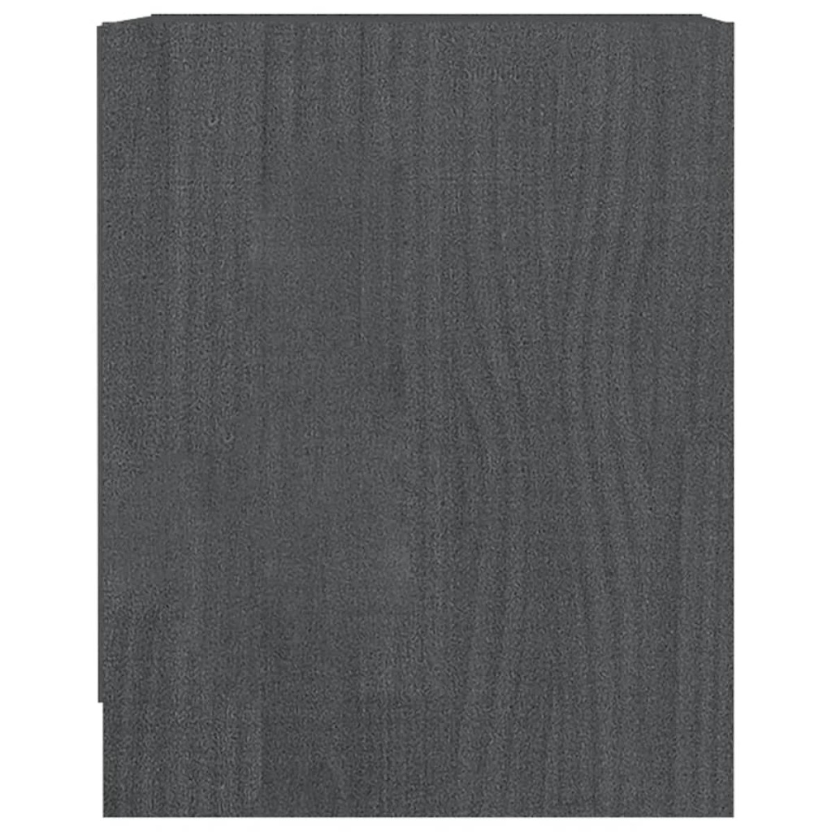 vidaXL Κομοδίνα 2 τεμ. Γκρι 35,5 x 33,5 x 41,5εκ από Μασίφ Ξύλο Πεύκου