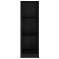 vidaXL Βιβλιοθήκη/Διαχωρ. Χώρου Μαύρο 36x33x110 εκ. Μασίφ Ξύλο Πεύκου