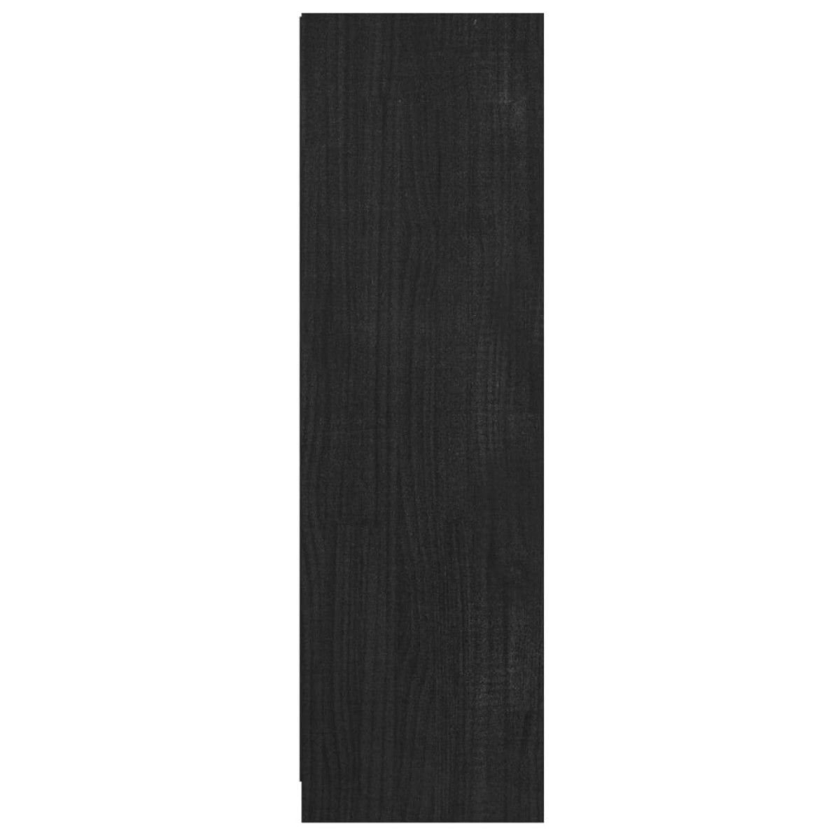 vidaXL Βιβλιοθήκη/Διαχωρ. Χώρου Μαύρο 36x33x110 εκ. Μασίφ Ξύλο Πεύκου