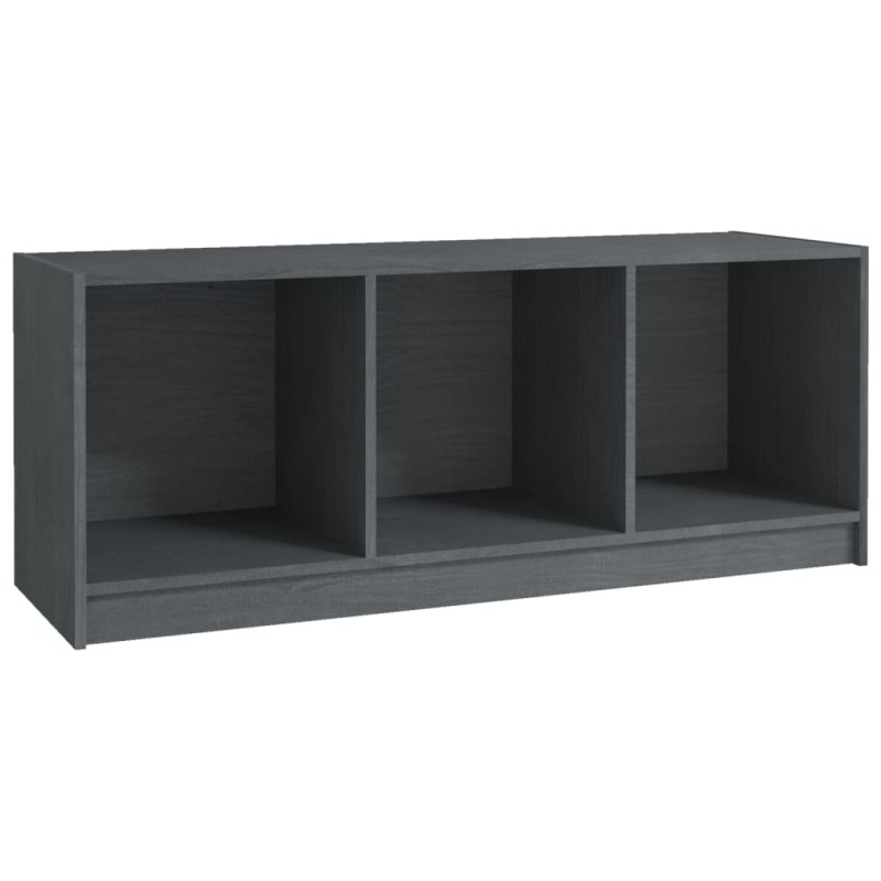 vidaXL Έπιπλο Τηλεόρασης Γκρι 104 x 33 x 41 εκ. από Μασίφ Ξύλο Πεύκου