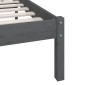 vidaXL Πλαίσιο Κρεβατιού Γκρι 120x190 εκ. Μασίφ Ξύλο Small Double