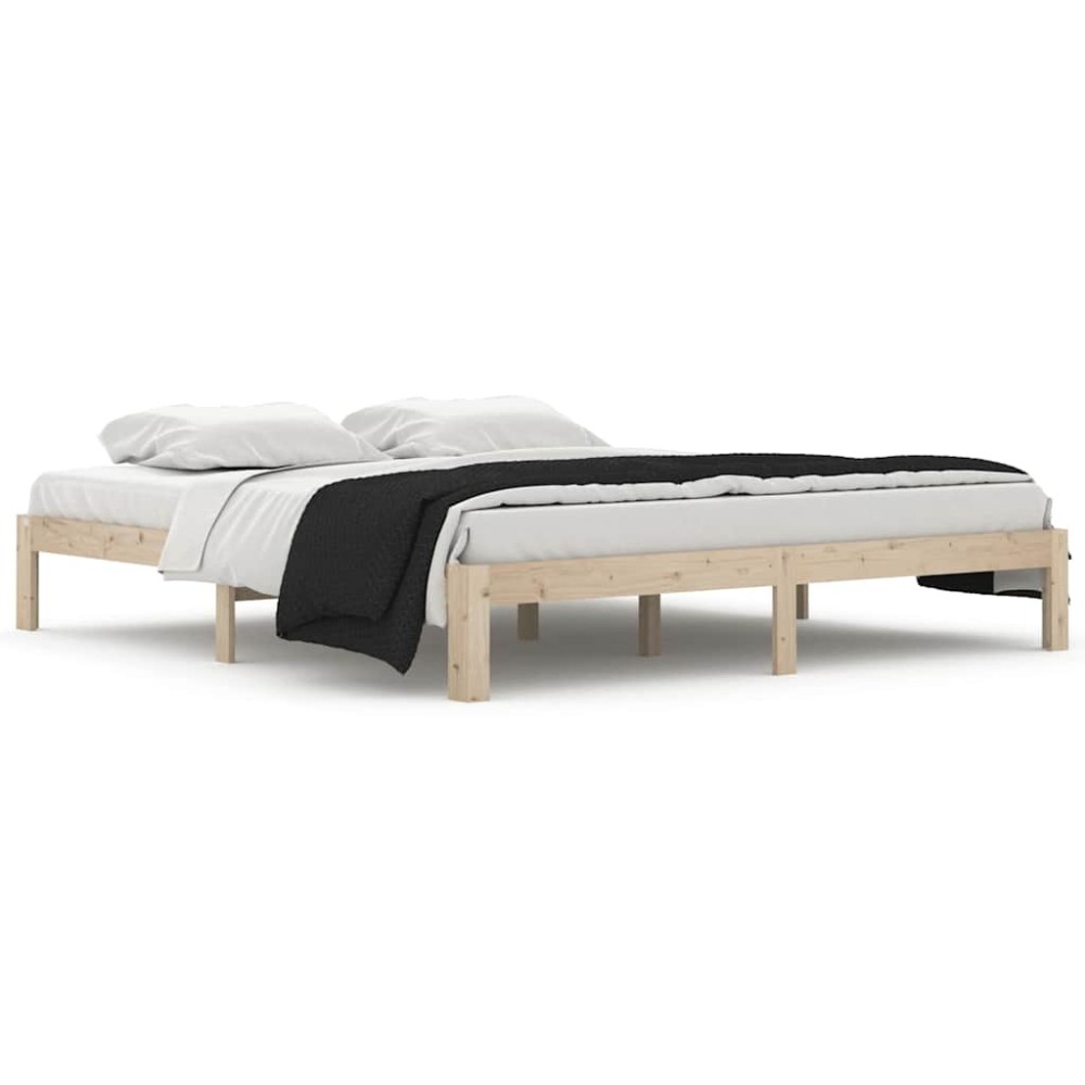 vidaXL Πλαίσιο Κρεβατιού 180 x 200 εκ. Μασίφ Ξύλο Super King Size