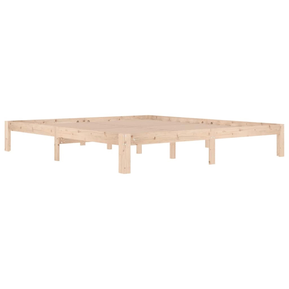 vidaXL Πλαίσιο Κρεβατιού 180 x 200 εκ. Μασίφ Ξύλο Super King Size