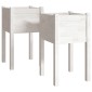 vidaXL Ζαρντινιέρες 2 τεμ. Λευκές 40 x 40 x 70 εκ. Μασίφ Ξύλο Πεύκου