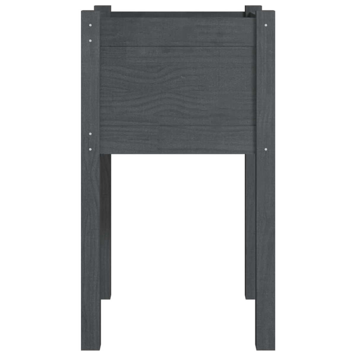 vidaXL Ζαρντινιέρα Κήπου Γκρι 40 x 40 x 70 εκ. από Μασίφ Ξύλο Πεύκου