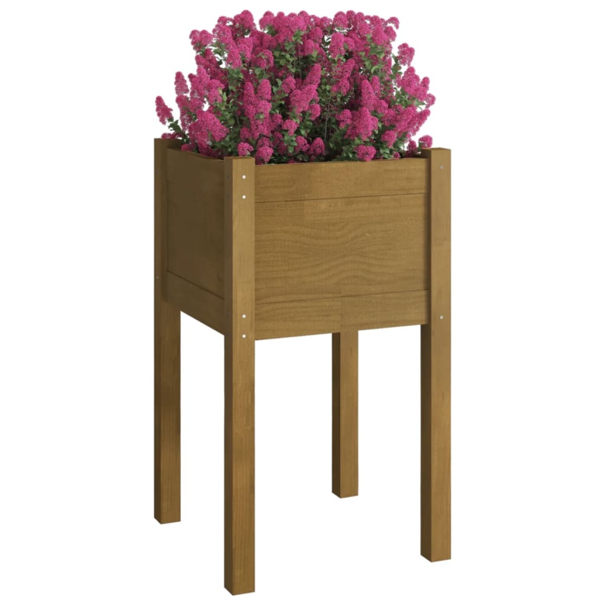 vidaXL Ζαρντινιέρες 2 τεμ. Μελί 40 x 40 x 70 εκ. Μασίφ Ξύλο Πεύκου
