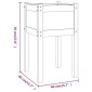 vidaXL Ζαρντινιέρα Λευκή 50 x 50 x 70 εκ. από Μασίφ Ξύλο Πεύκου