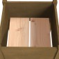 vidaXL Ζαρντινιέρες 2 τεμ. Καφέ Μελί 50x50x70 εκ. Μασίφ Ξύλο Πεύκου