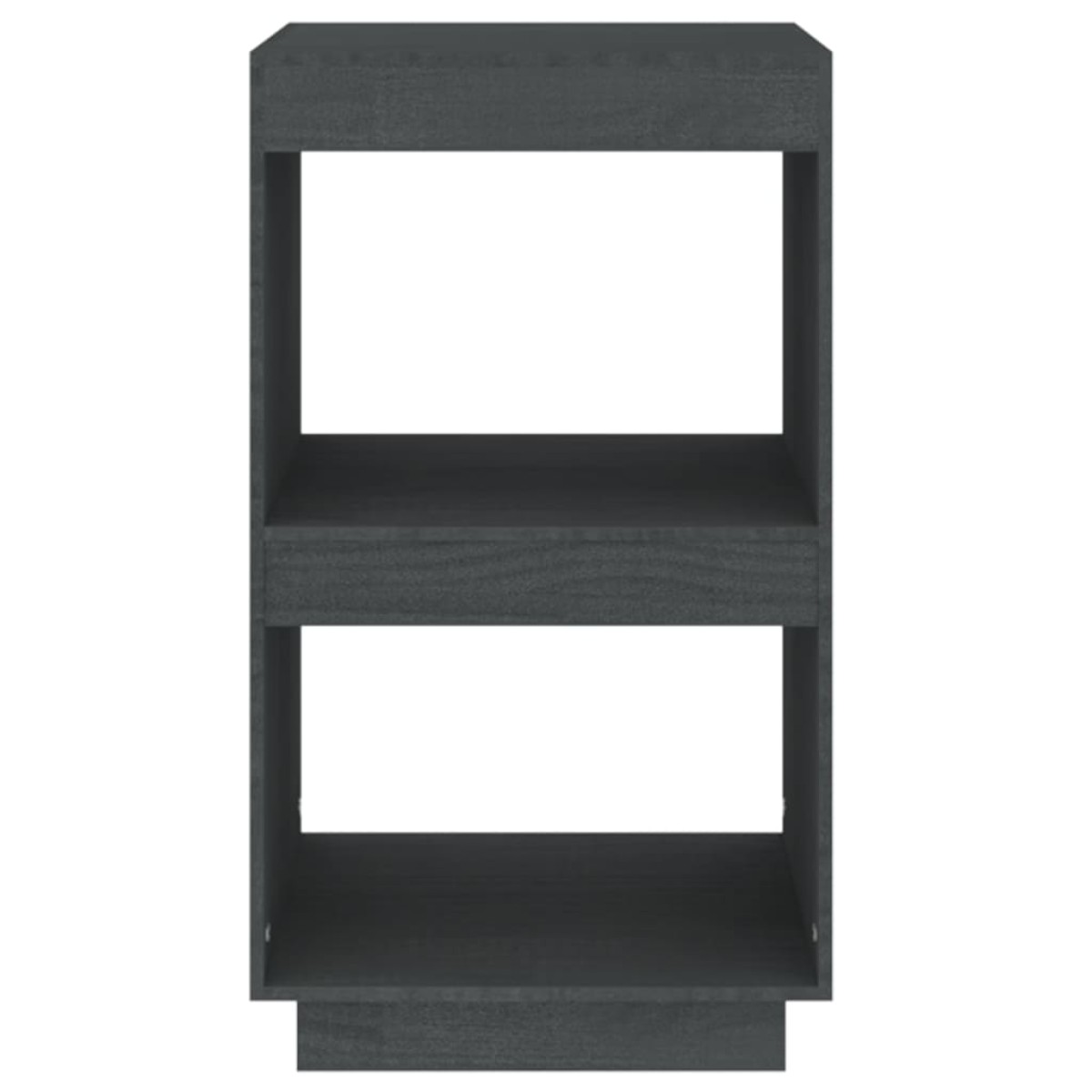 vidaXL Βιβλιοθήκη Γκρι 40 x 35 x 71 εκ. από Μασίφ Ξύλο Πεύκου