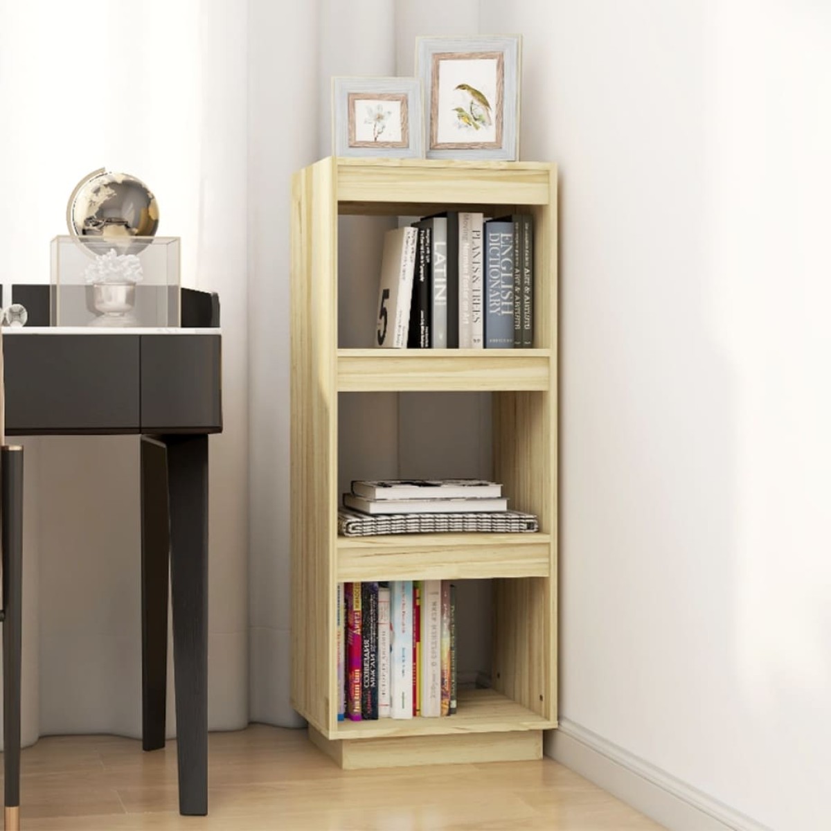vidaXL Βιβλιοθήκη/Διαχωριστικό Χώρου 40x35x103 εκ. Μασίφ Ξύλο Πεύκου