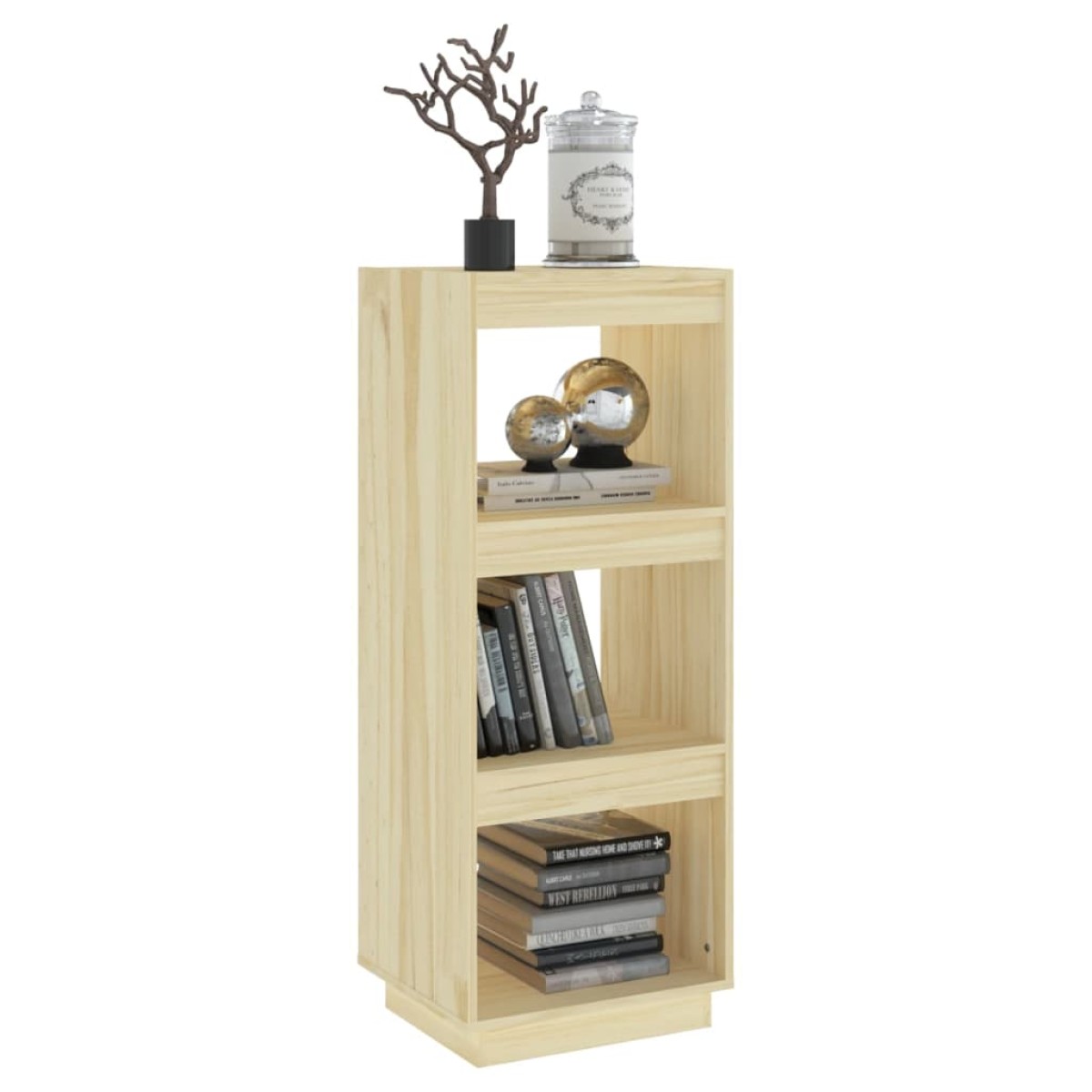 vidaXL Βιβλιοθήκη/Διαχωριστικό Χώρου 40x35x103 εκ. Μασίφ Ξύλο Πεύκου