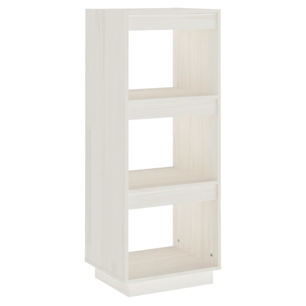 vidaXL Βιβλιοθήκη/Διαχωρ. Χώρου Λευκό 40x35x103 εκ. Μασίφ Ξύλο Πεύκου
