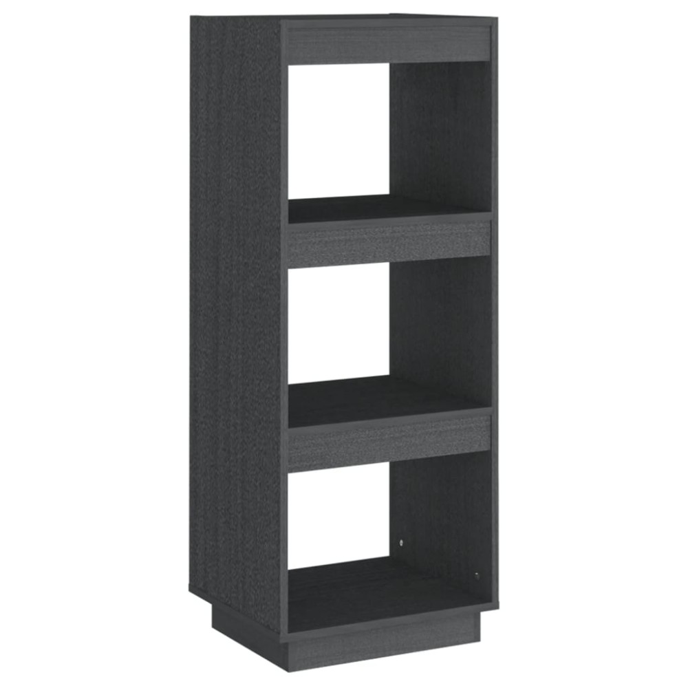 vidaXL Βιβλιοθήκη/Διαχωρ. Χώρου Γκρι 40x35x103 εκ. Μασίφ Ξύλο Πεύκου