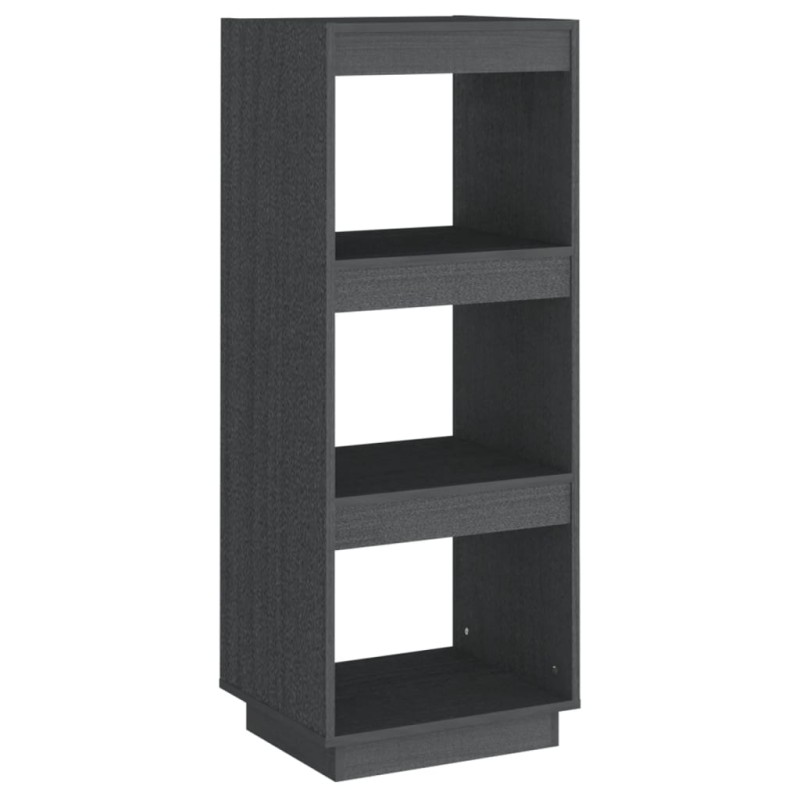 vidaXL Βιβλιοθήκη/Διαχωρ. Χώρου Γκρι 40x35x103 εκ. Μασίφ Ξύλο Πεύκου