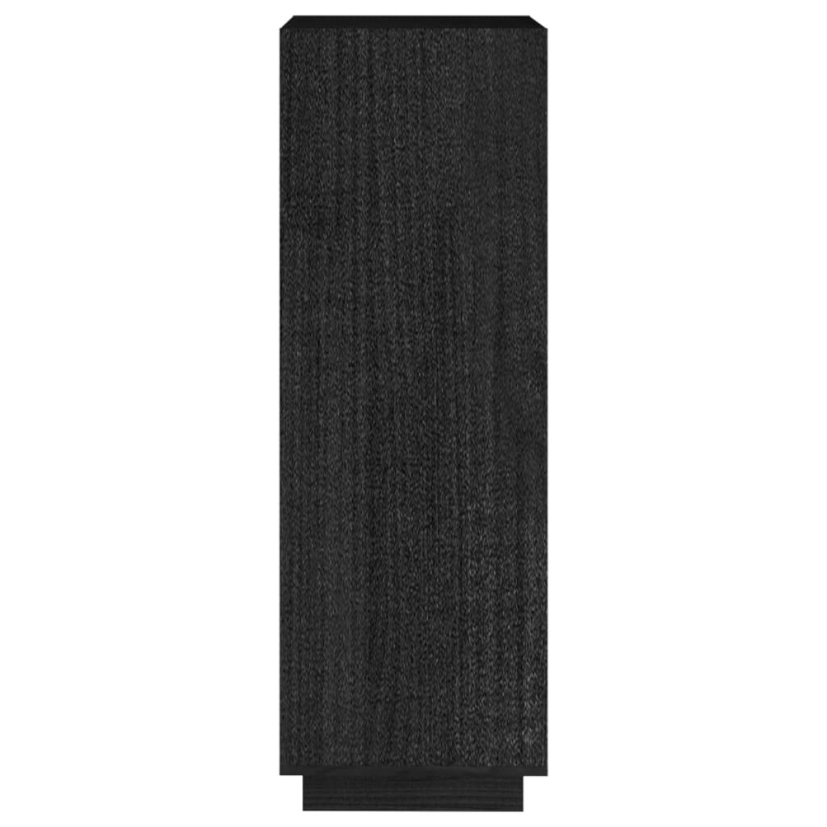 vidaXL Βιβλιοθήκη/Διαχωρ. Χώρου Μαύρο 40x35x103 εκ. Μασίφ Ξύλο Πεύκου