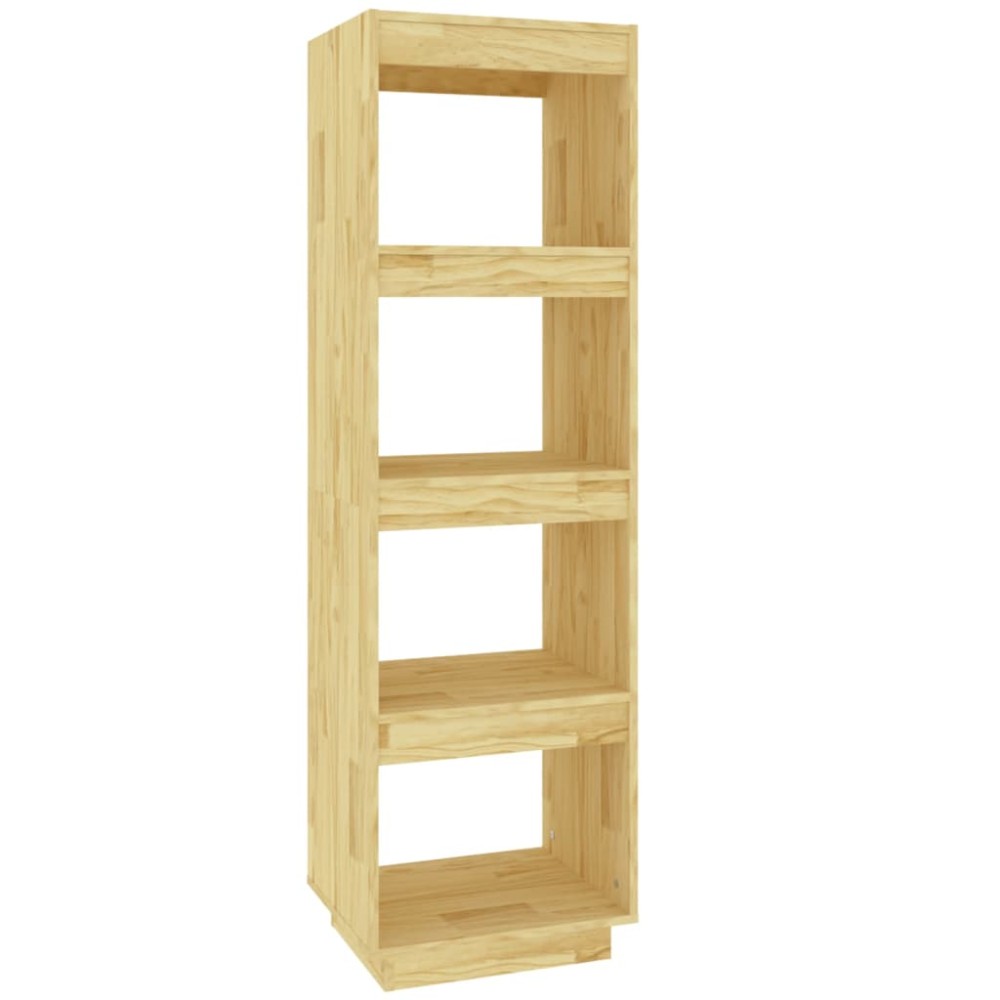 vidaXL Βιβλιοθήκη/Διαχωριστικό Χώρου Γκρι 40x35x135 εκ. Μασίφ Πεύκο