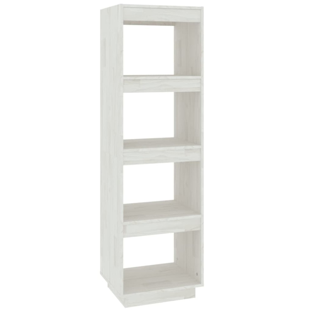 vidaXL Βιβλιοθήκη/Διαχωριστικό Χώρου Λευκό 40x35x135 εκ. Μασίφ Πεύκο