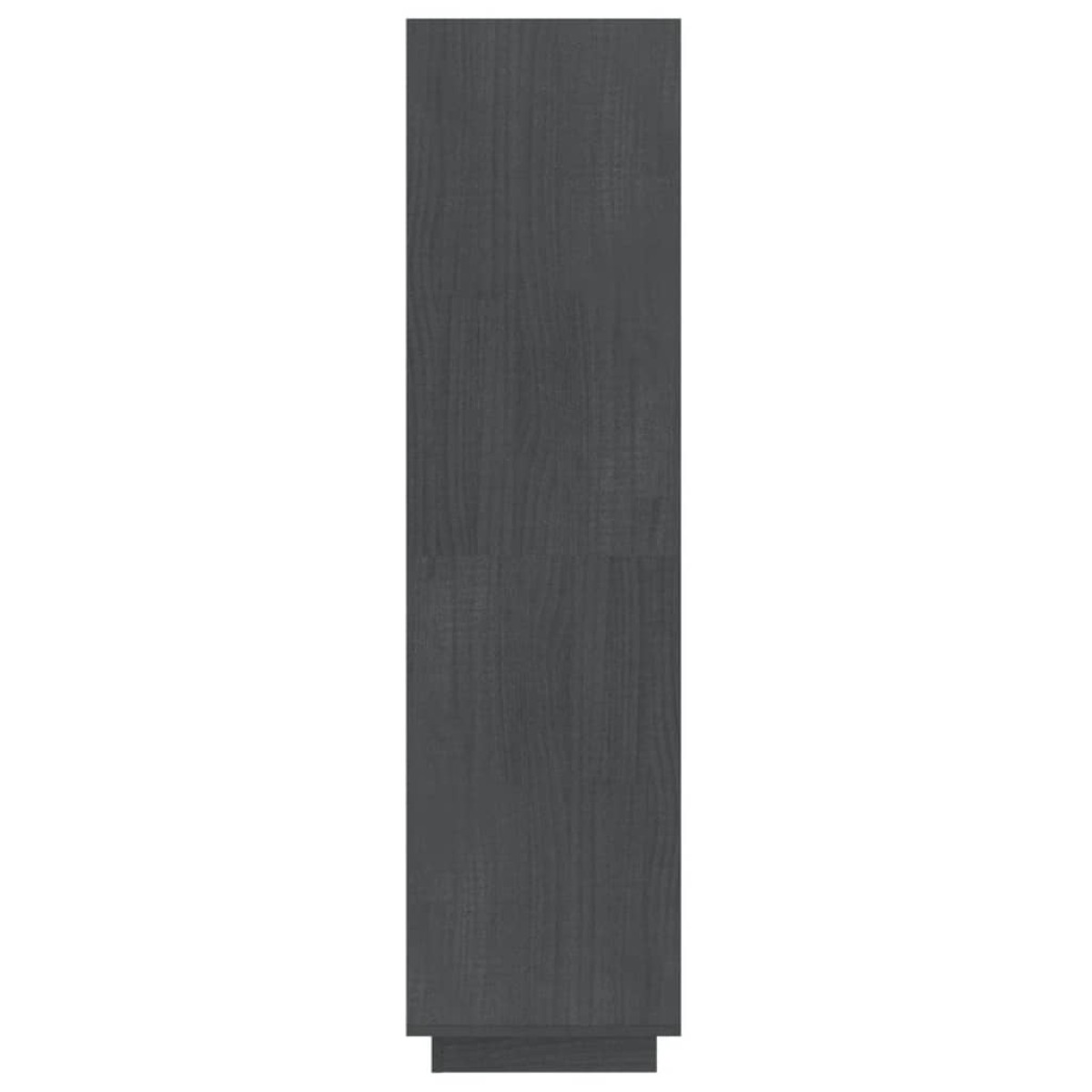 vidaXL Βιβλιοθήκη/Διαχωριστικό Χώρου Γκρι 40x35x135 εκ. Μασίφ Πεύκο
