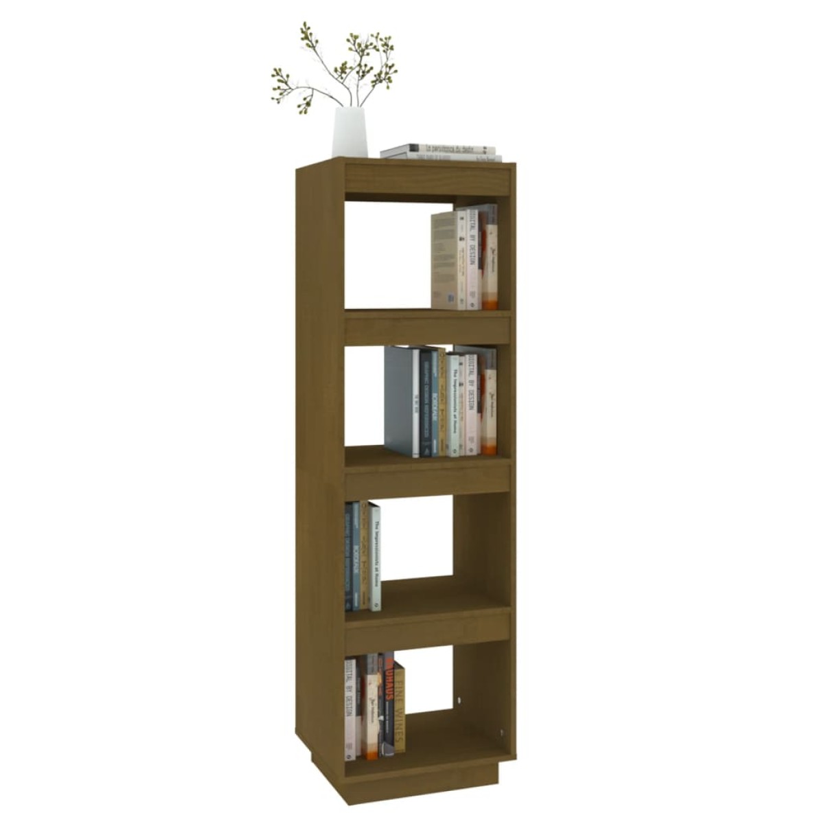vidaXL Βιβλιοθήκη/Διαχωριστικό Χώρου Μελί 40x35x135 εκ. Μασίφ Πεύκο
