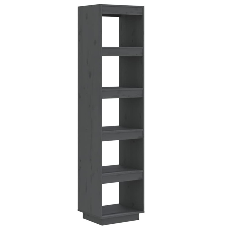 vidaXL Βιβλιοθήκη/Διαχωριστικό Χώρου  Γκρι 40x35x167 εκ. Μασίφ Πεύκο