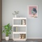 vidaXL Βιβλιοθήκη/Διαχωριστικό Χώρου Λευκό 60x35x103 εκ. Μασίφ Πεύκο