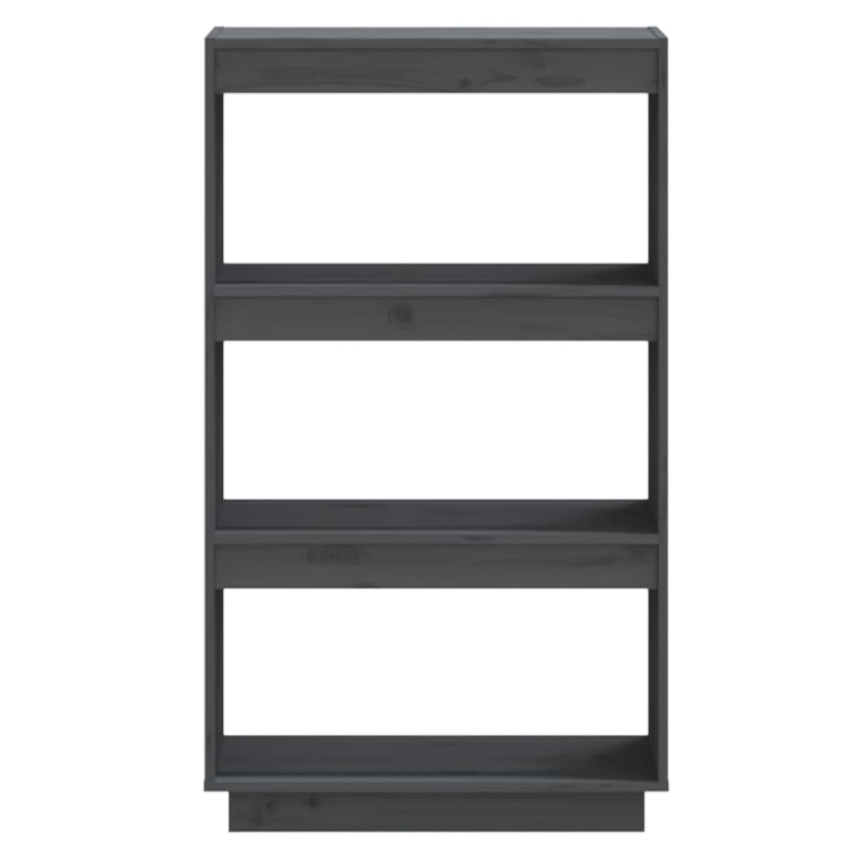 vidaXL Βιβλιοθήκη/Διαχωριστικό Χώρου Γκρι 60x35x103 εκ. Μασίφ Ξύλο Πεύκου