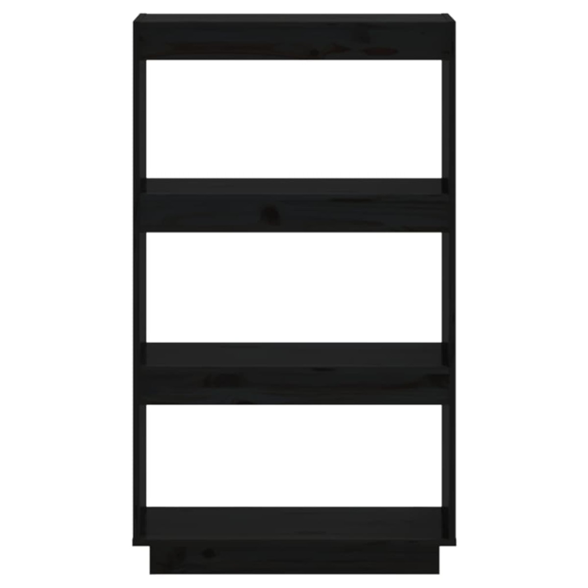 vidaXL Βιβλιοθήκη/Διαχωριστικό Χώρου Μαύρο 60x35x103 εκ. Μασίφ Πεύκο