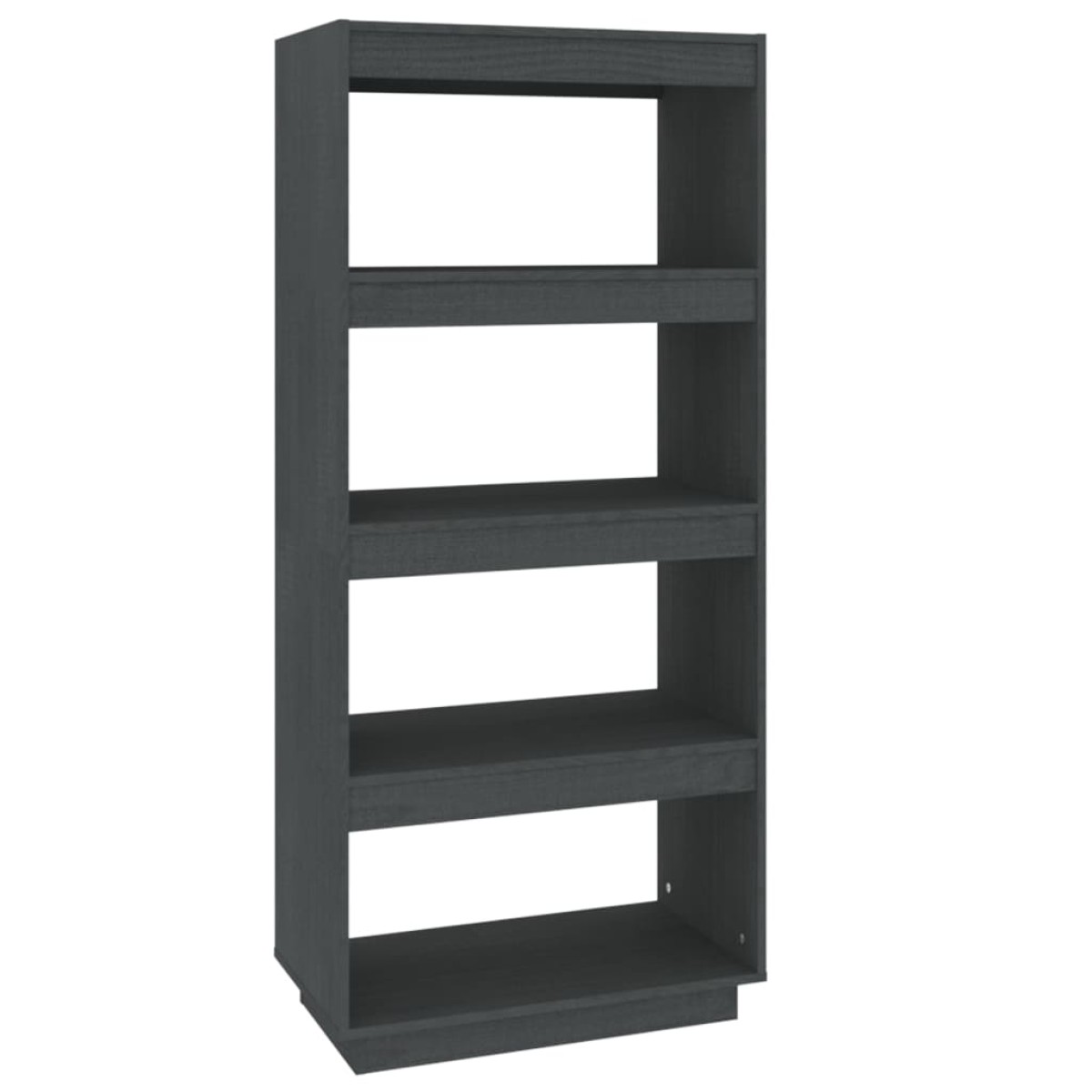 vidaXL Βιβλιοθήκη/Διαχωριστικό Χώρου Γκρι 60x35x135 εκ. Μασίφ Πεύκο