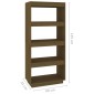 vidaXL Βιβλιοθήκη/Διαχωριστικό Χώρου Μελί 60x35x135 εκ. Μασίφ Πεύκο