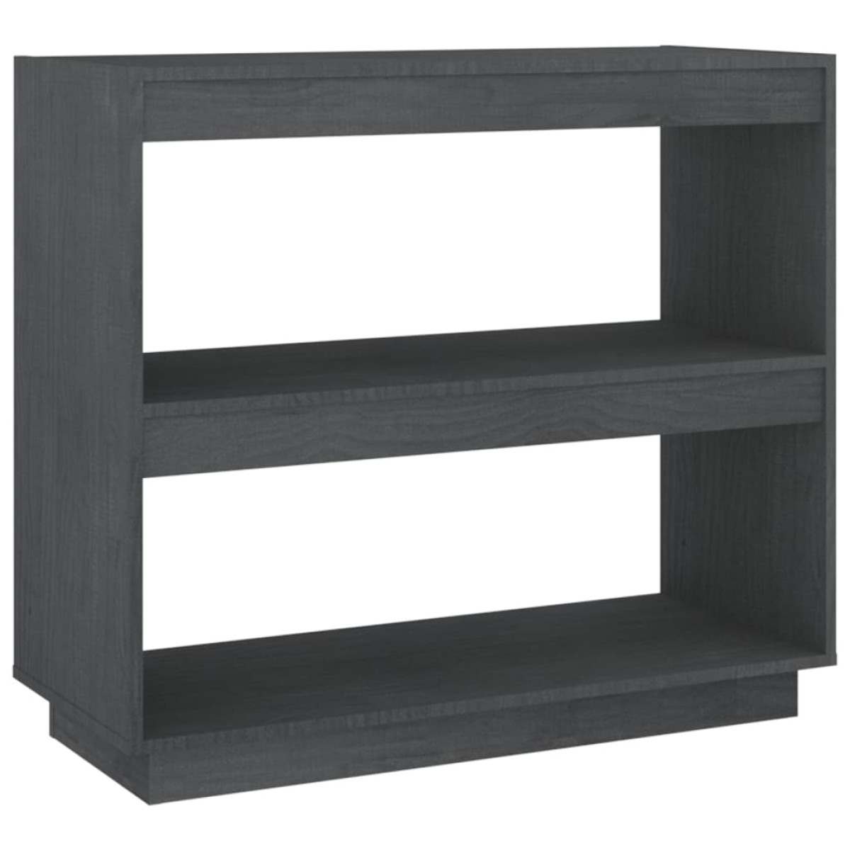vidaXL Βιβλιοθήκη Γκρι 80 x 35 x 71 εκ. από Μασίφ Ξύλο Πεύκου