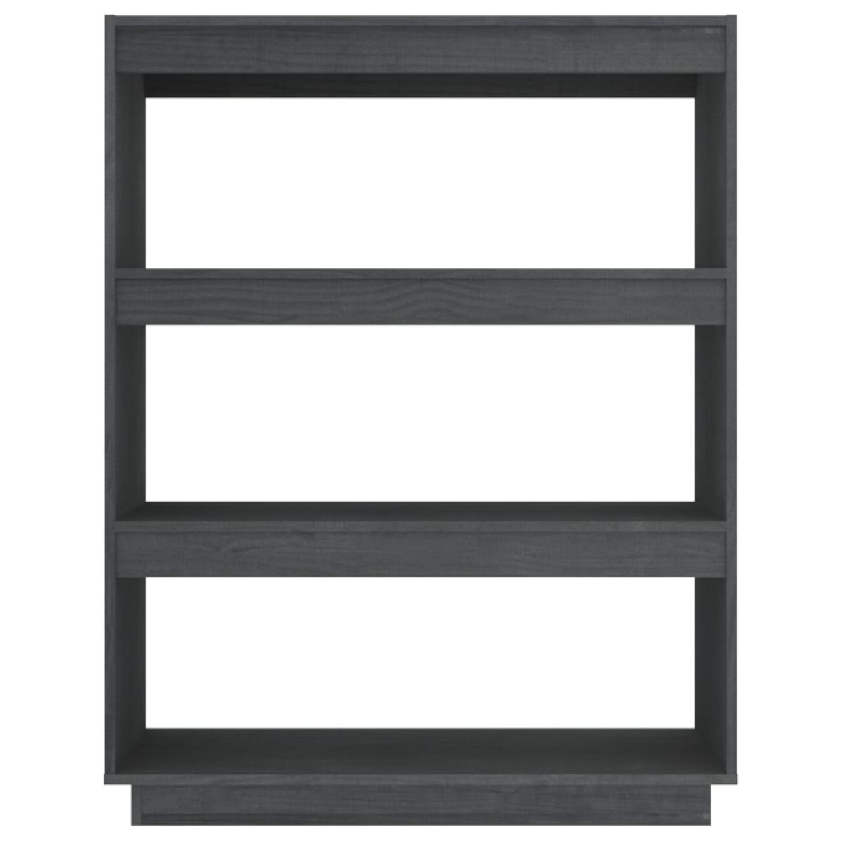 vidaXL Βιβλιοθήκη/Διαχωριστικό Χώρου Γκρι 80x35x103 εκ. Μασίφ Πεύκο