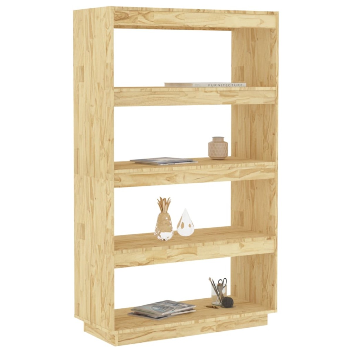 vidaXL Βιβλιοθήκη/Διαχωριστικό Χώρου 80x35x135 εκ. Μασίφ Ξύλο Πεύκου