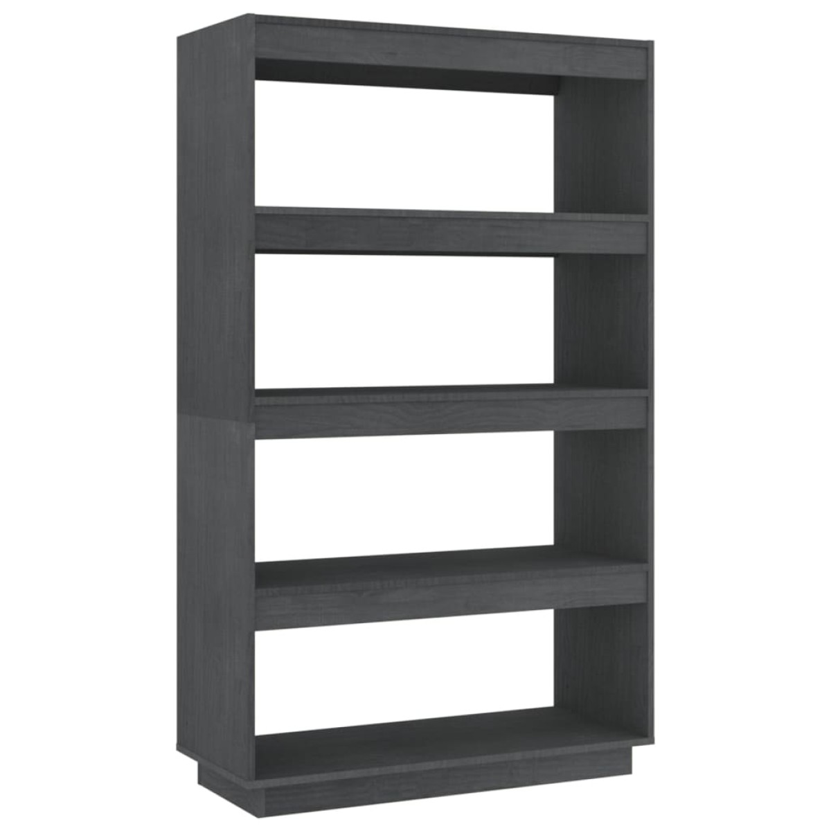 vidaXL Βιβλιοθήκη/Διαχωριστικό Χώρου Γκρι 80x35x135 εκ. Μασίφ Πεύκο