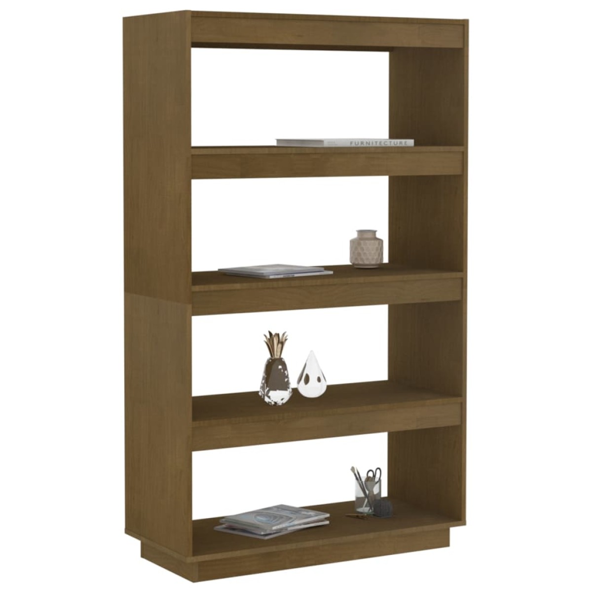 vidaXL Βιβλιοθήκη/Διαχωριστικό Χώρου Μελί 80x35x135 εκ. Μασίφ Πεύκο
