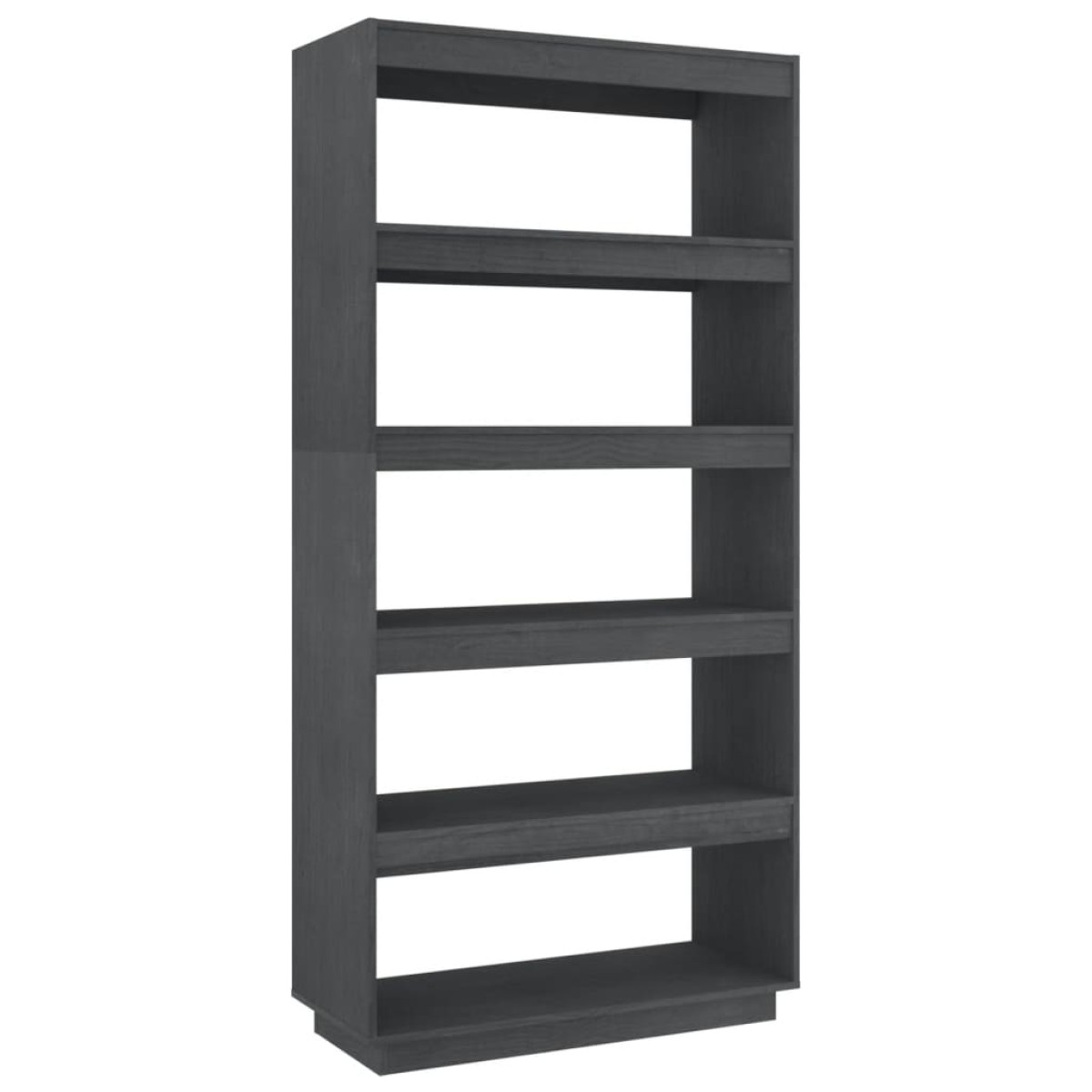 vidaXL Βιβλιοθήκη/Διαχωρ. Χώρου Γκρι 80x35x167 εκ. Μασίφ Ξύλο Πεύκου
