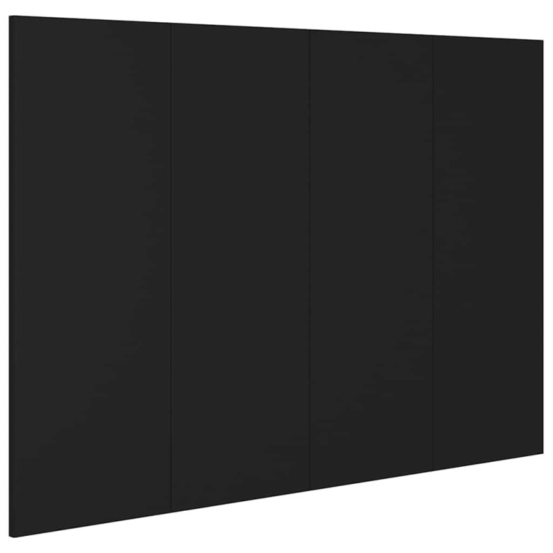 vidaXL Κεφαλάρι Κρεβατιού Μαύρο 120x1,5x80 εκ. από Επεξεργασμένο Ξύλο