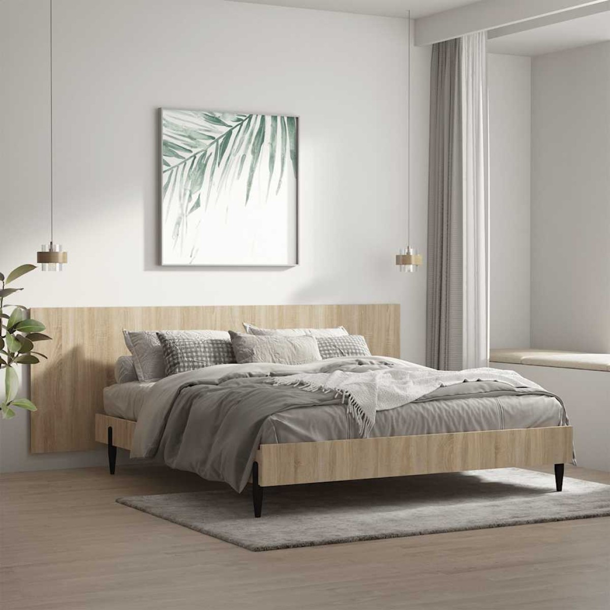 vidaXL Κεφαλάρι Κρεβατιού Sonoma Δρυς 240x1,5x80 εκ. από Επεξεργ. Ξύλο