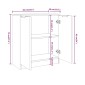 vidaXL Ντουλάπι Λευκό 60 x 30 x 70 εκ. από Επεξεργασμένο Ξύλο