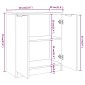 vidaXL Ντουλάπι Sonoma Δρυς 60 x 30 x 70 εκ. από Επεξεργασμένο Ξύλο