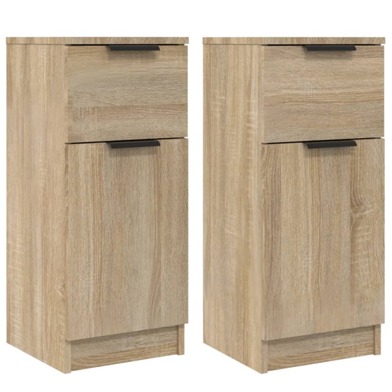 vidaXL Ντουλάπια 2 τεμ. Sonoma Δρυς 30x30x70 εκ. Επεξεργασμένο Ξύλο