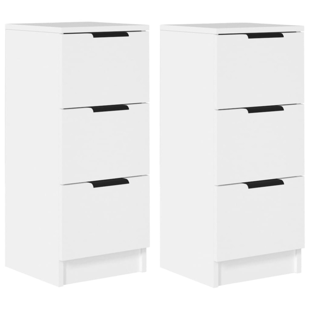 vidaXL Ντουλάπια 2 τεμ. Λευκά 30 x 30 x 70 εκ. από Επεξεργασμένο Ξύλο