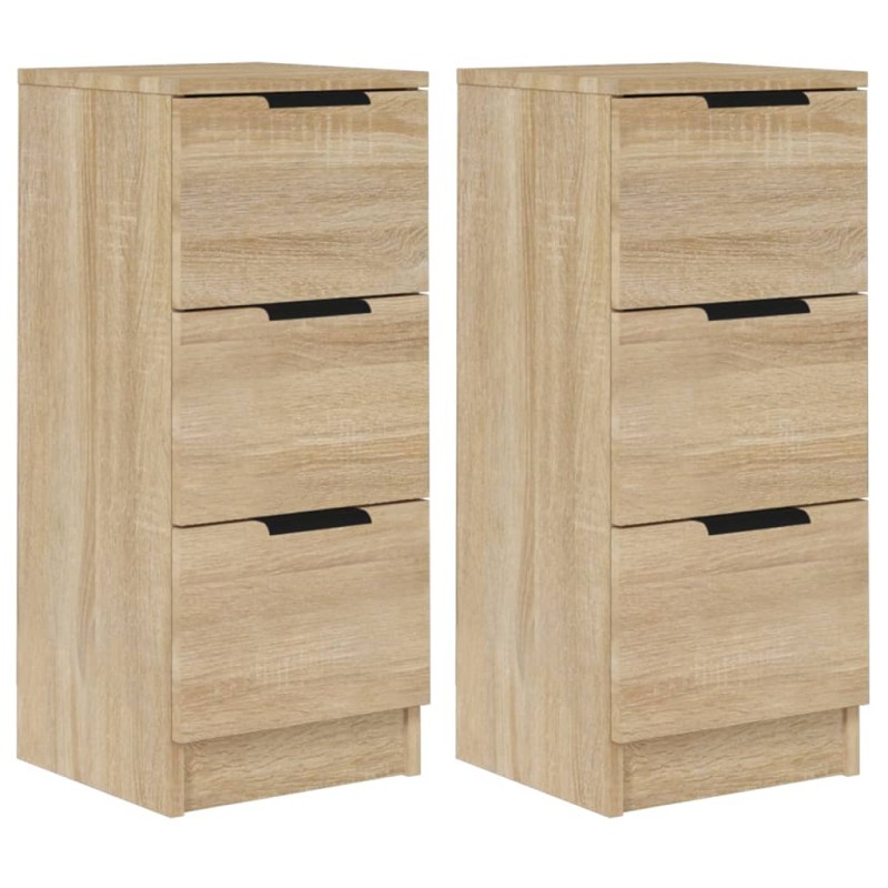vidaXL Ντουλάπια 2 τεμ. Sonoma Δρυς 30x30x70 εκ. Επεξεργασμένο Ξύλο